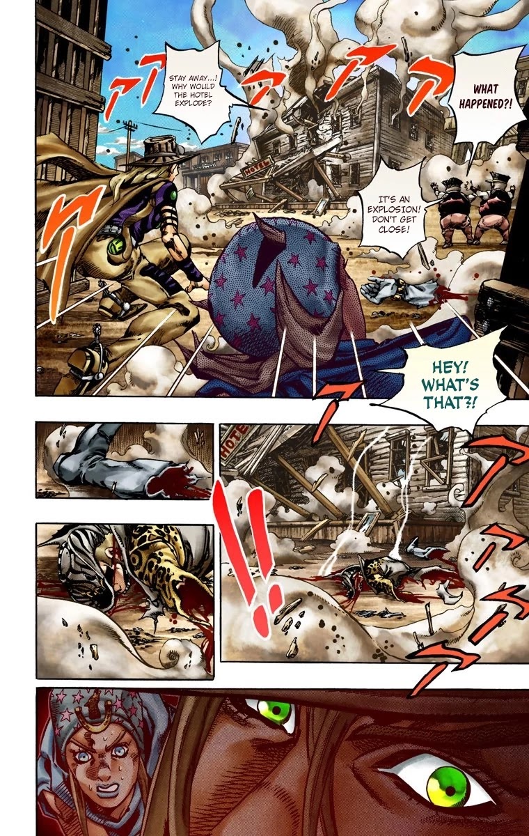 JoJo's Bizarre Adventure Part 7 - Steel Ball Run (Official Colored) Chapter 22 page 4 - Chapter 22: The Terrorist from a Far Off Country Part 1