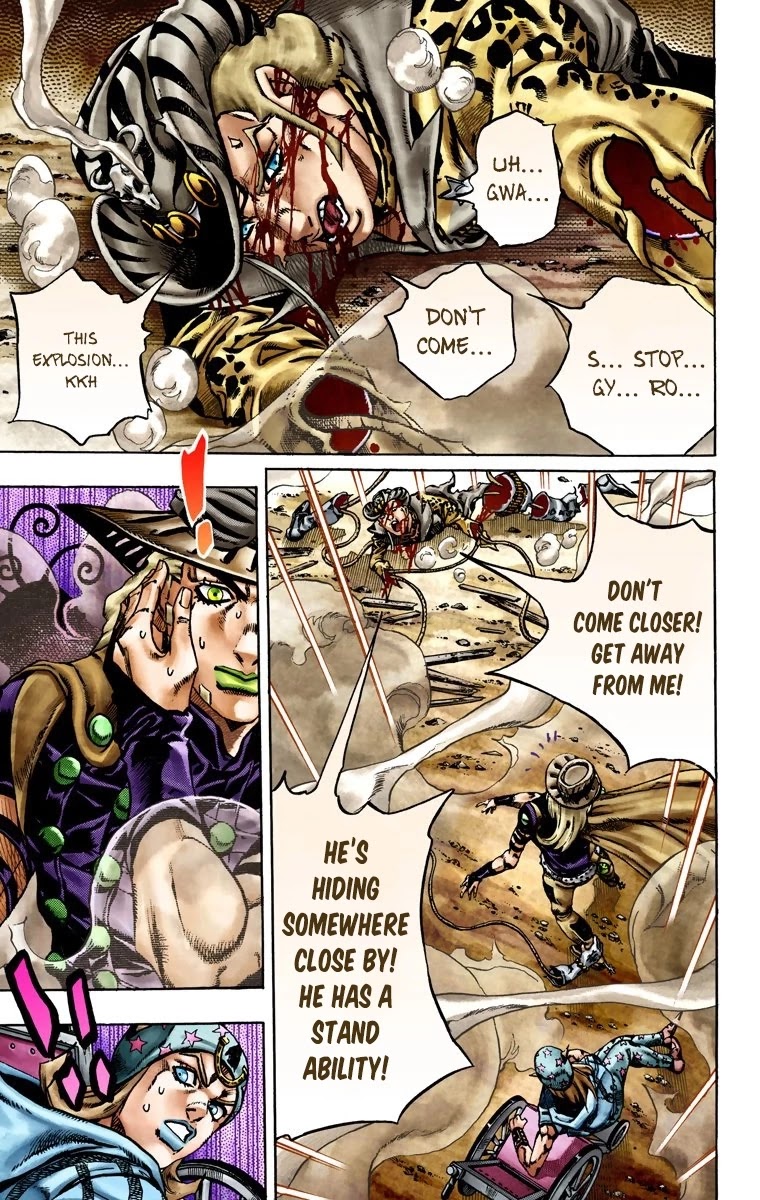 JoJo's Bizarre Adventure Part 7 - Steel Ball Run (Official Colored) Chapter 22 page 7 - Chapter 22: The Terrorist from a Far Off Country Part 1