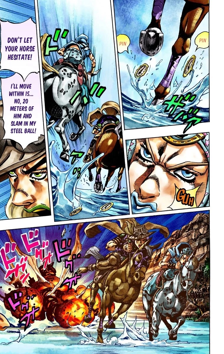 JoJo's Bizarre Adventure Part 7 - Steel Ball Run (Official Colored) Chapter 23 page 10 - Chapter 23: The Terrorist from a Far Off Country Part 2
