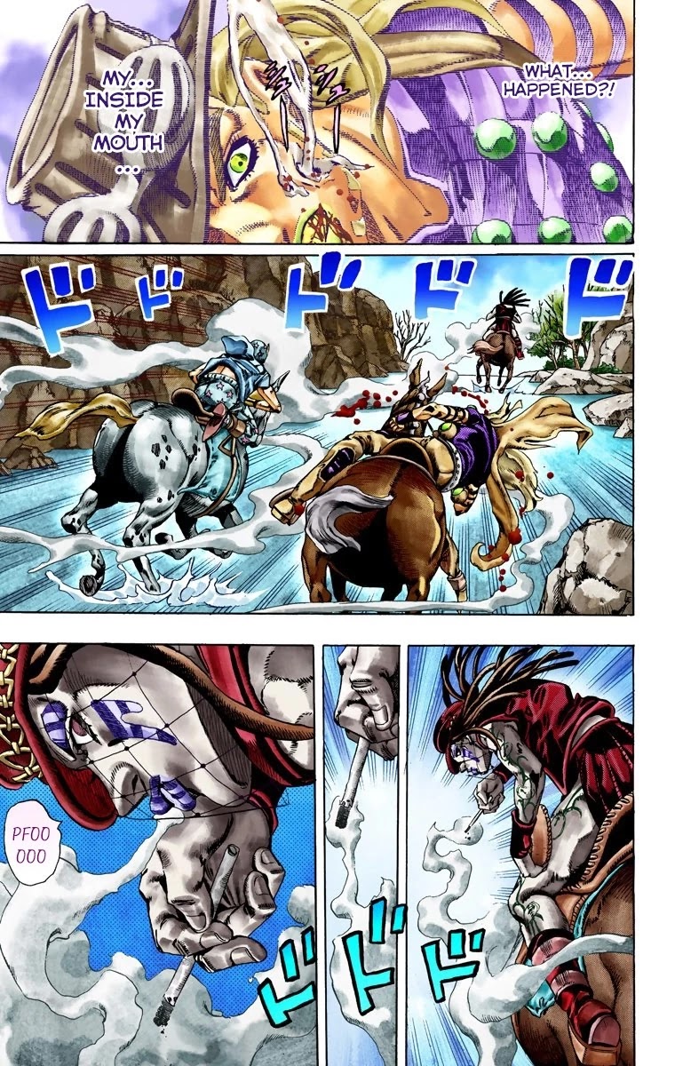 JoJo's Bizarre Adventure Part 7 - Steel Ball Run (Official Colored) Chapter 23 page 20 - Chapter 23: The Terrorist from a Far Off Country Part 2