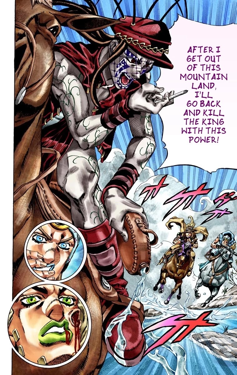JoJo's Bizarre Adventure Part 7 - Steel Ball Run (Official Colored) Chapter 23 page 23 - Chapter 23: The Terrorist from a Far Off Country Part 2