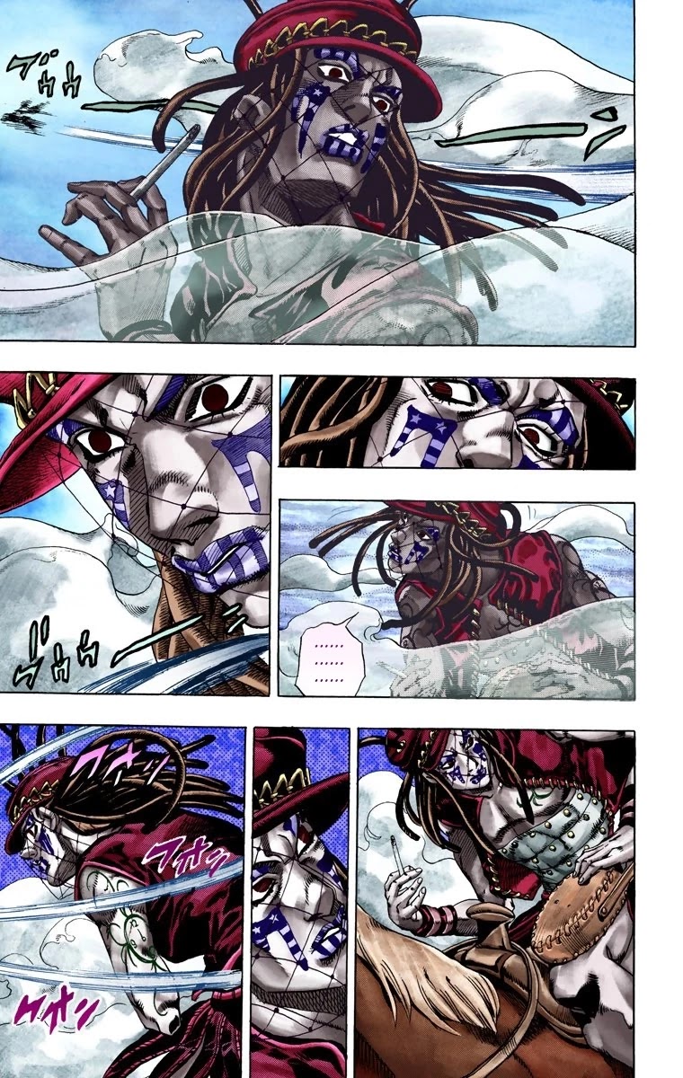JoJo's Bizarre Adventure Part 7 - Steel Ball Run (Official Colored) Chapter 23 page 24 - Chapter 23: The Terrorist from a Far Off Country Part 2