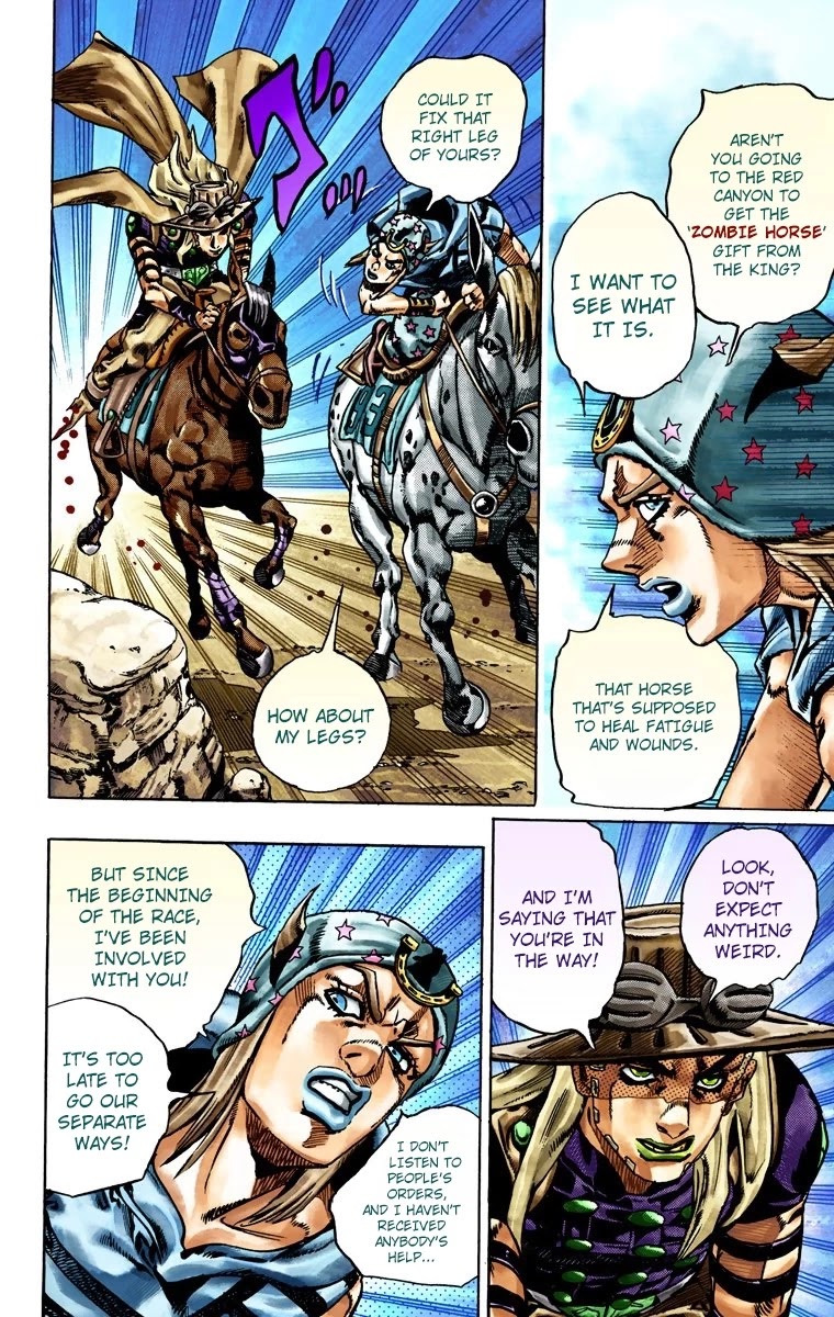 JoJo's Bizarre Adventure Part 7 - Steel Ball Run (Official Colored) Chapter 23 page 4 - Chapter 23: The Terrorist from a Far Off Country Part 2