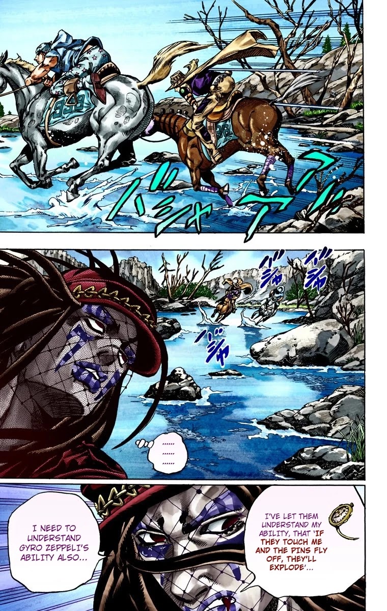 JoJo's Bizarre Adventure Part 7 - Steel Ball Run (Official Colored) Chapter 23 page 5 - Chapter 23: The Terrorist from a Far Off Country Part 2