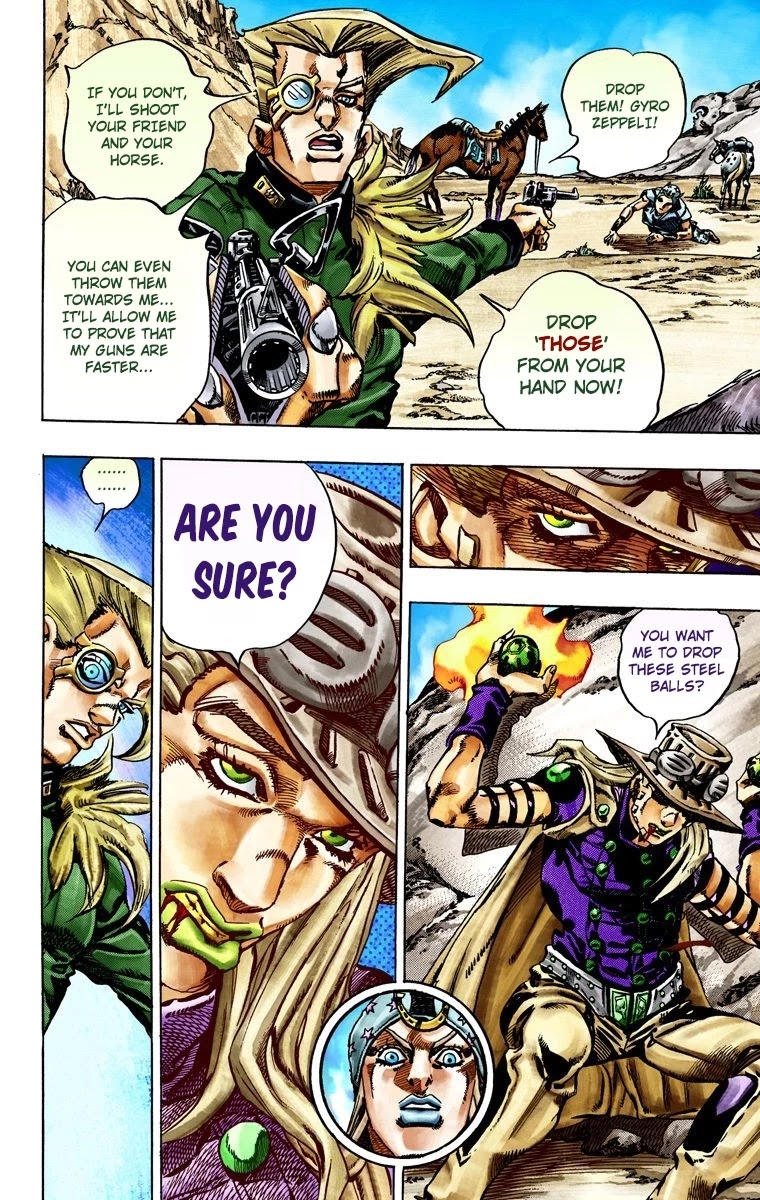 JoJo's Bizarre Adventure Part 7 - Steel Ball Run (Official Colored) Chapter 25 page 14 - Chapter 25: (Tusk) Part 1