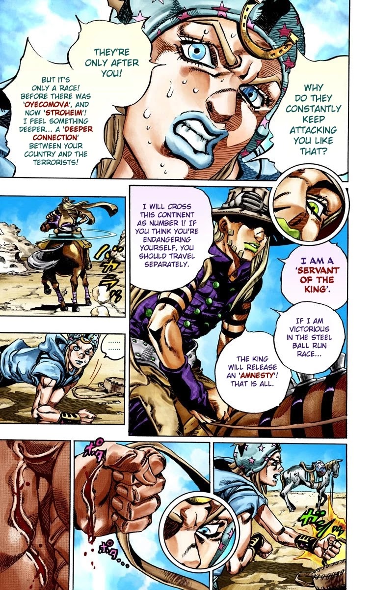 JoJo's Bizarre Adventure Part 7 - Steel Ball Run (Official Colored) Chapter 25 page 18 - Chapter 25: (Tusk) Part 1
