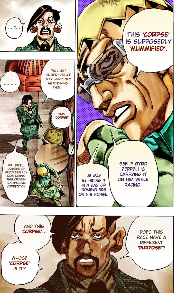 JoJo's Bizarre Adventure Part 7 - Steel Ball Run (Official Colored) Chapter 25 page 29 - Chapter 25: (Tusk) Part 1