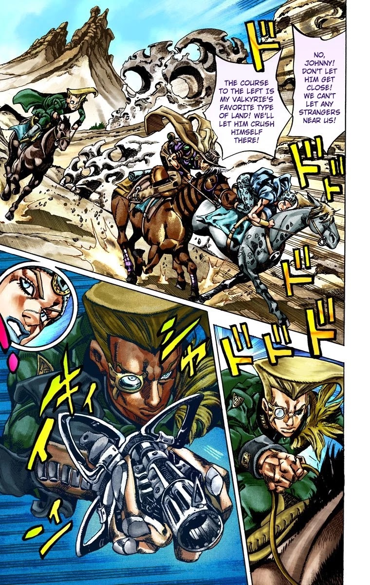 JoJo's Bizarre Adventure Part 7 - Steel Ball Run (Official Colored) Chapter 25 page 8 - Chapter 25: (Tusk) Part 1