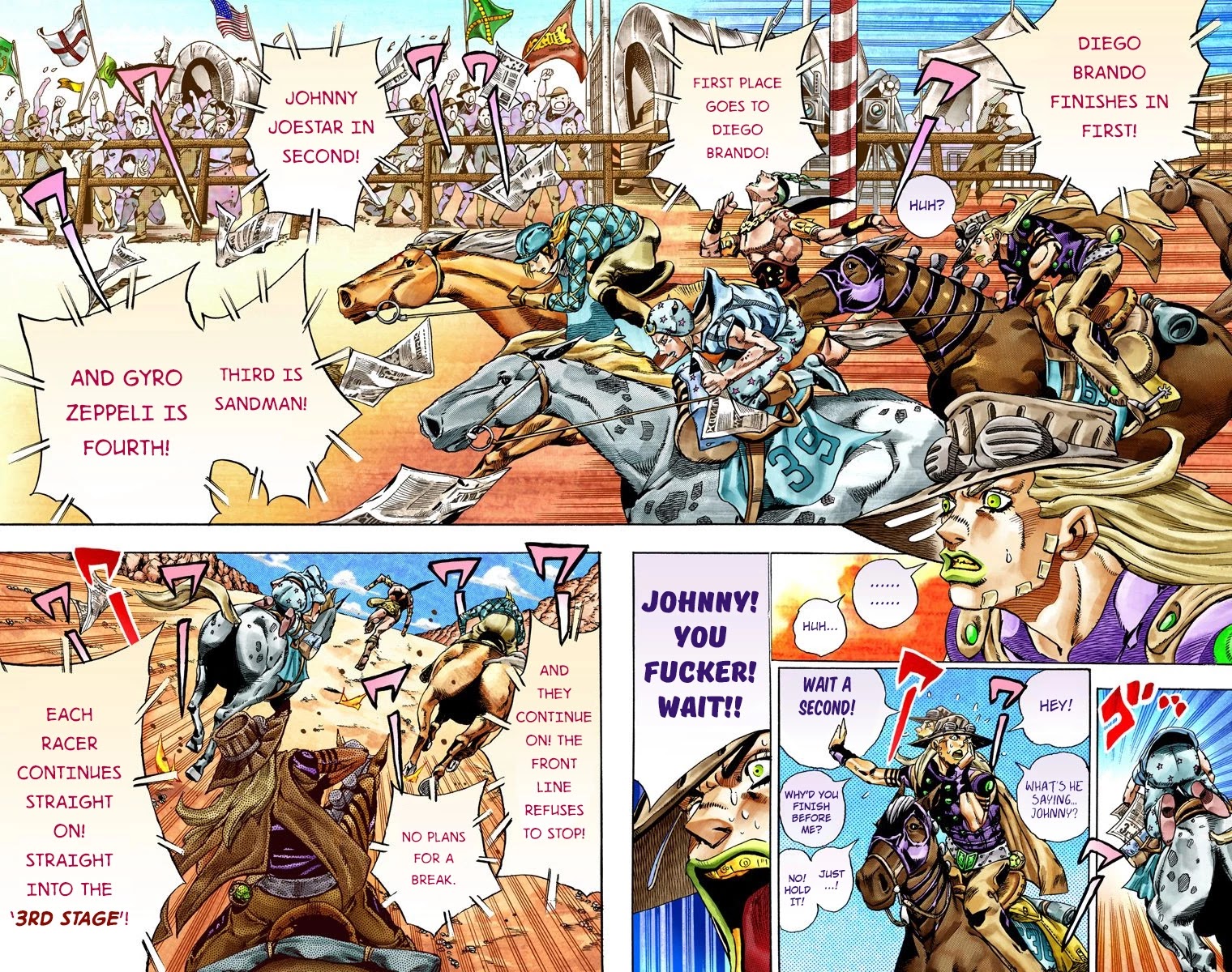 JoJo's Bizarre Adventure Part 7 - Steel Ball Run (Official Colored) Chapter 28 page 11 - Chapter 28: Scary Monsters Part 1