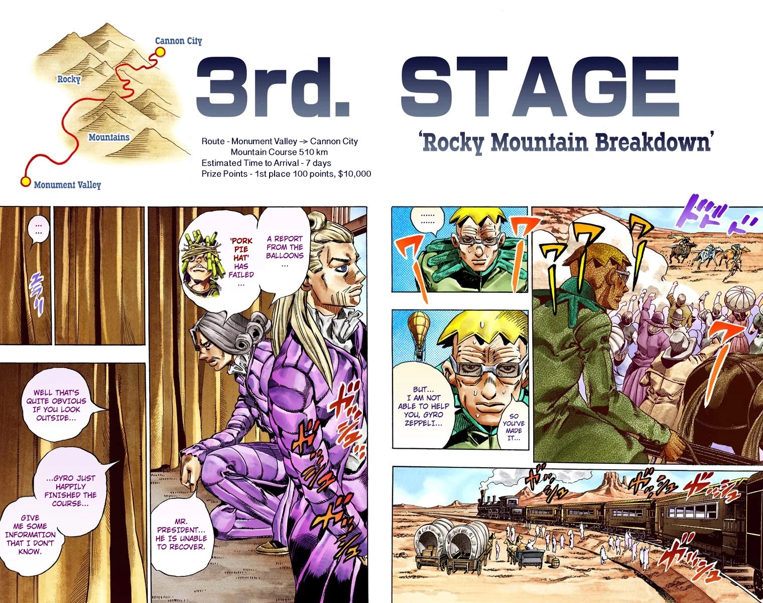 JoJo's Bizarre Adventure Part 7 - Steel Ball Run (Official Colored) Chapter 28 page 12 - Chapter 28: Scary Monsters Part 1