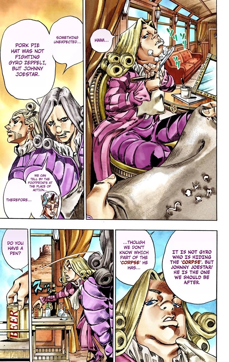 JoJo's Bizarre Adventure Part 7 - Steel Ball Run (Official Colored) Chapter 28 page 14 - Chapter 28: Scary Monsters Part 1