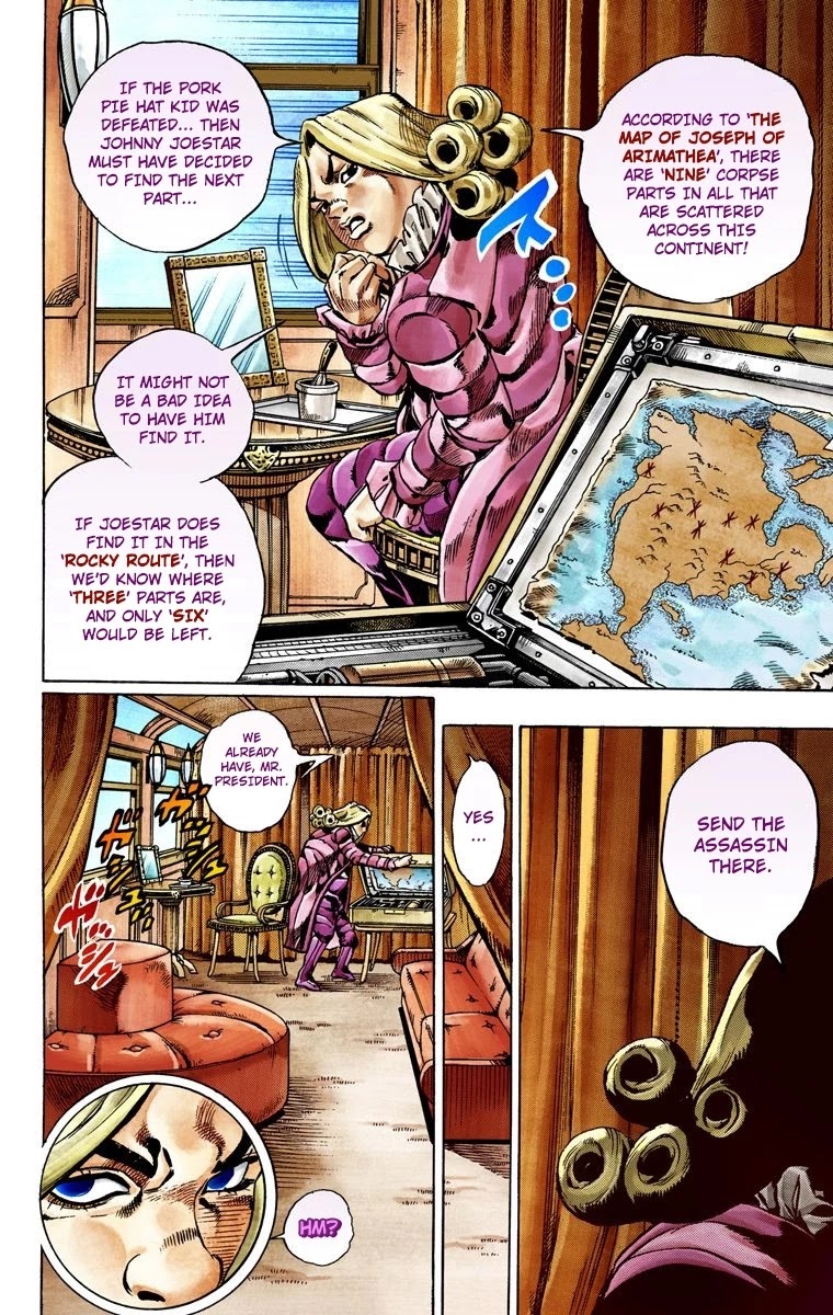 JoJo's Bizarre Adventure Part 7 - Steel Ball Run (Official Colored) Chapter 28 page 18 - Chapter 28: Scary Monsters Part 1
