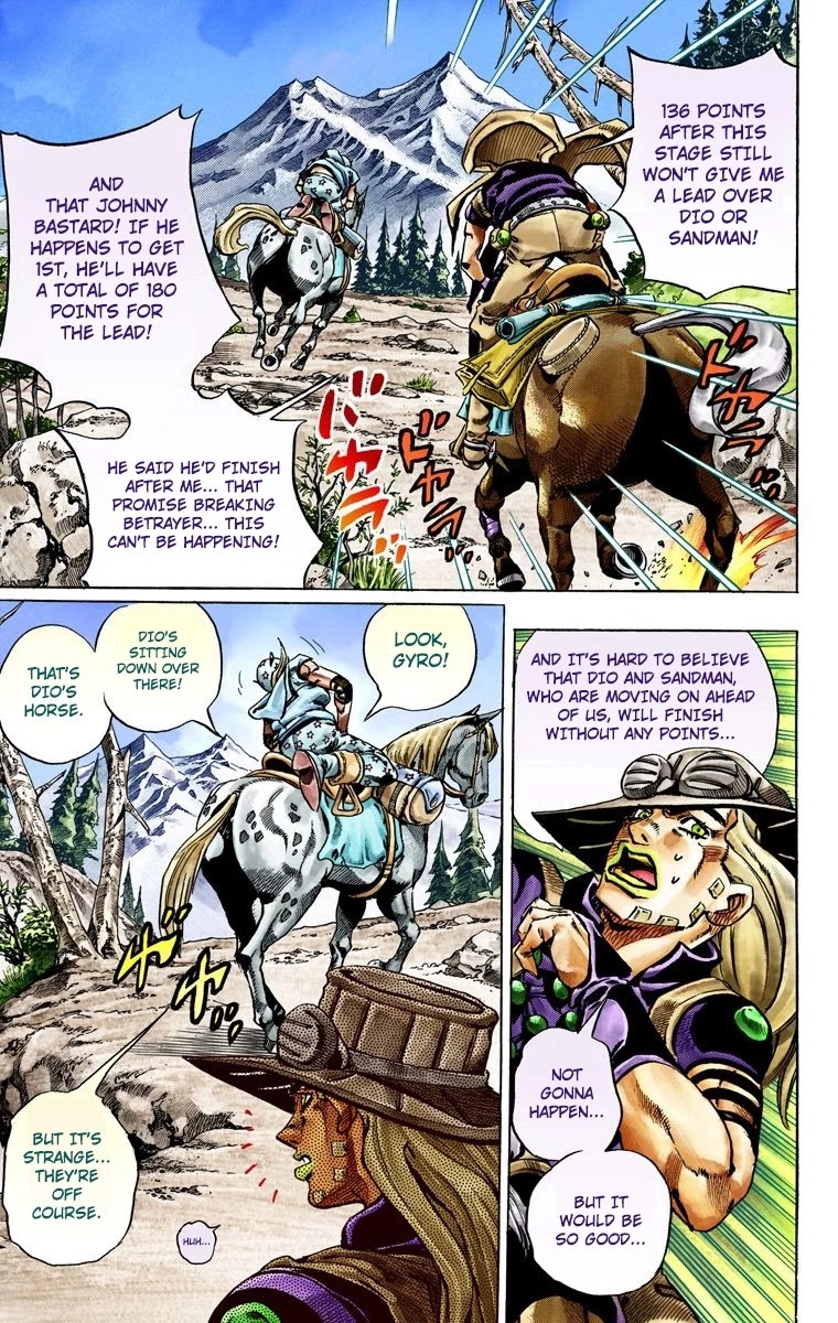 JoJo's Bizarre Adventure Part 7 - Steel Ball Run (Official Colored) Chapter 28 page 21 - Chapter 28: Scary Monsters Part 1