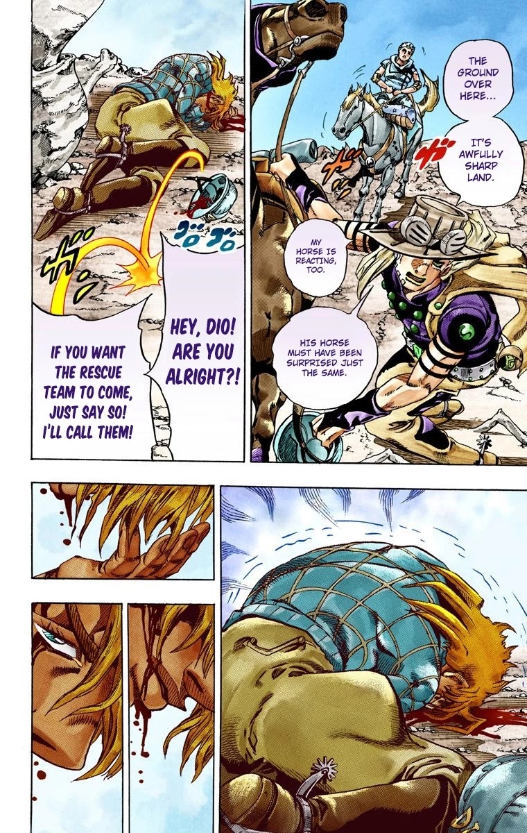 JoJo's Bizarre Adventure Part 7 - Steel Ball Run (Official Colored) Chapter 28 page 26 - Chapter 28: Scary Monsters Part 1