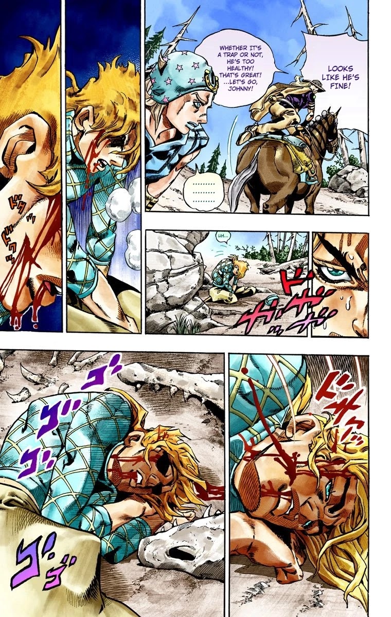 JoJo's Bizarre Adventure Part 7 - Steel Ball Run (Official Colored) Chapter 28 page 29 - Chapter 28: Scary Monsters Part 1