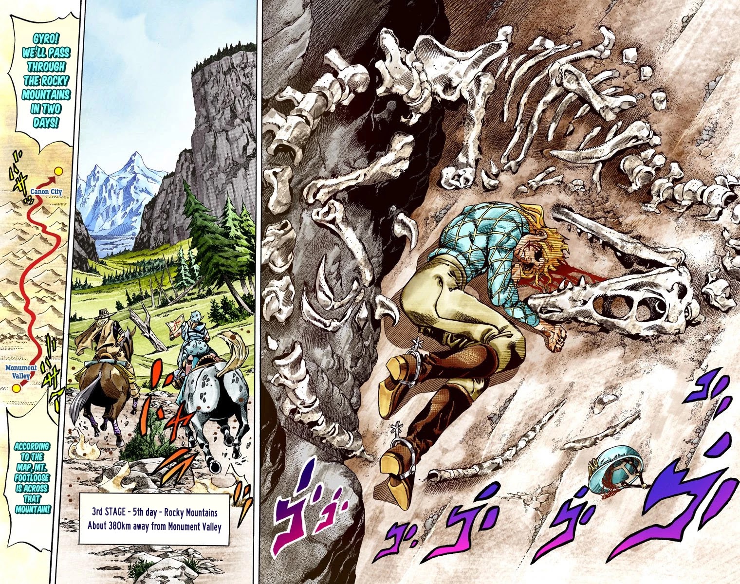 JoJo's Bizarre Adventure Part 7 - Steel Ball Run (Official Colored) Chapter 28 page 30 - Chapter 28: Scary Monsters Part 1