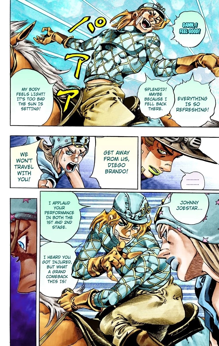 JoJo's Bizarre Adventure Part 7 - Steel Ball Run (Official Colored) Chapter 28 page 34 - Chapter 28: Scary Monsters Part 1