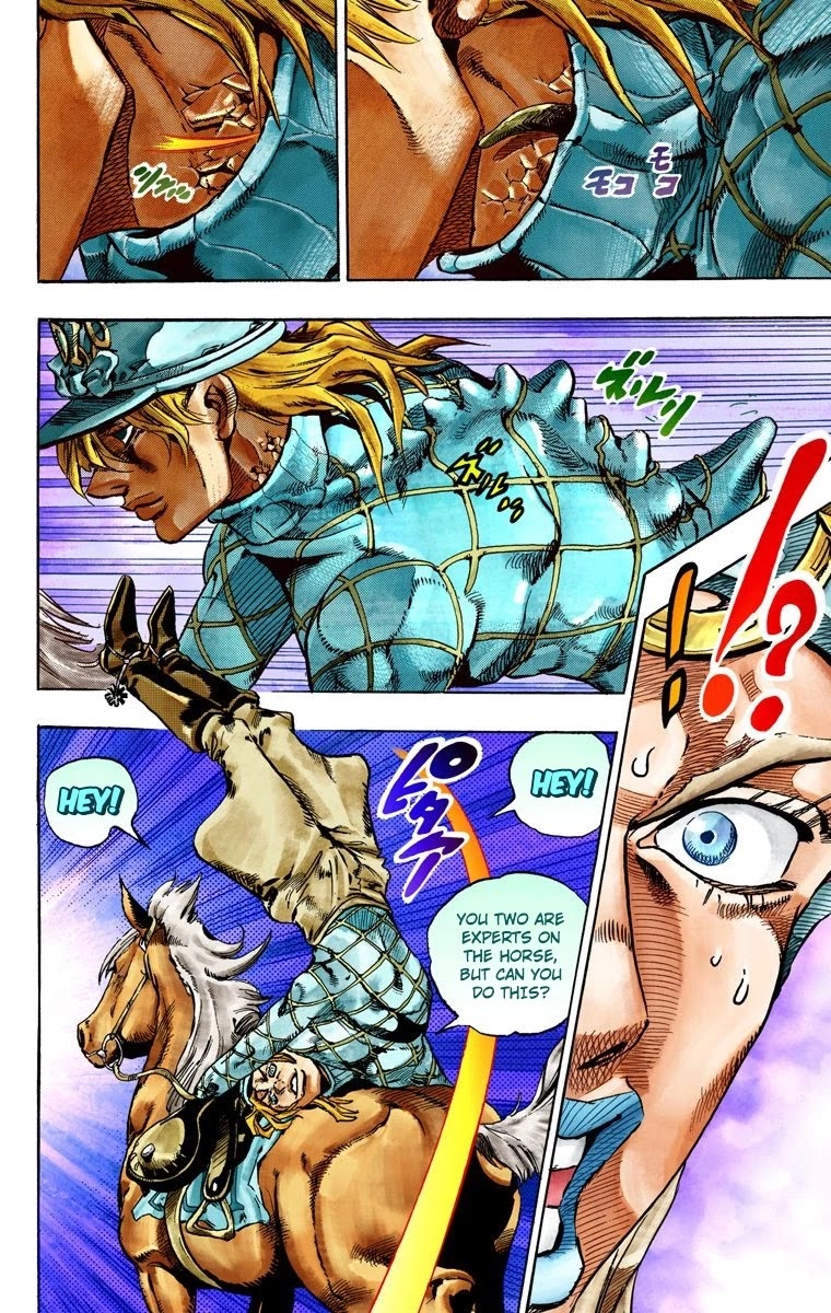 JoJo's Bizarre Adventure Part 7 - Steel Ball Run (Official Colored) Chapter 28 page 36 - Chapter 28: Scary Monsters Part 1