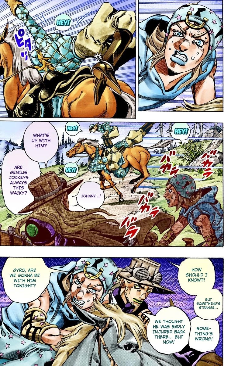 JoJo's Bizarre Adventure Part 7 - Steel Ball Run (Official Colored) Chapter 28 page 37 - Chapter 28: Scary Monsters Part 1