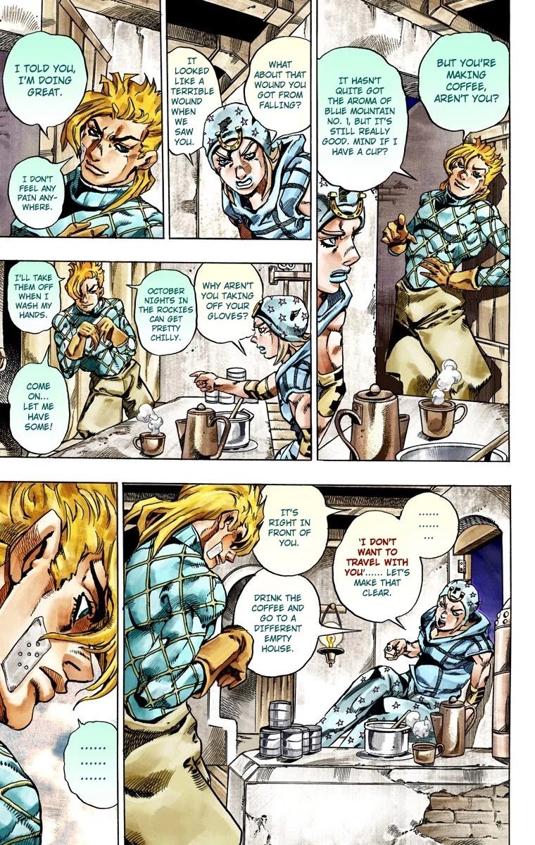 JoJo's Bizarre Adventure Part 7 - Steel Ball Run (Official Colored) Chapter 28 page 46 - Chapter 28: Scary Monsters Part 1