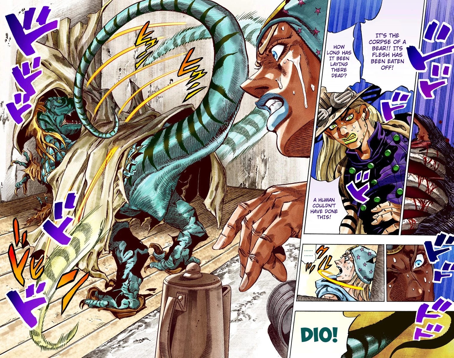 JoJo's Bizarre Adventure Part 7 - Steel Ball Run (Official Colored) Chapter 28 page 54 - Chapter 28: Scary Monsters Part 1
