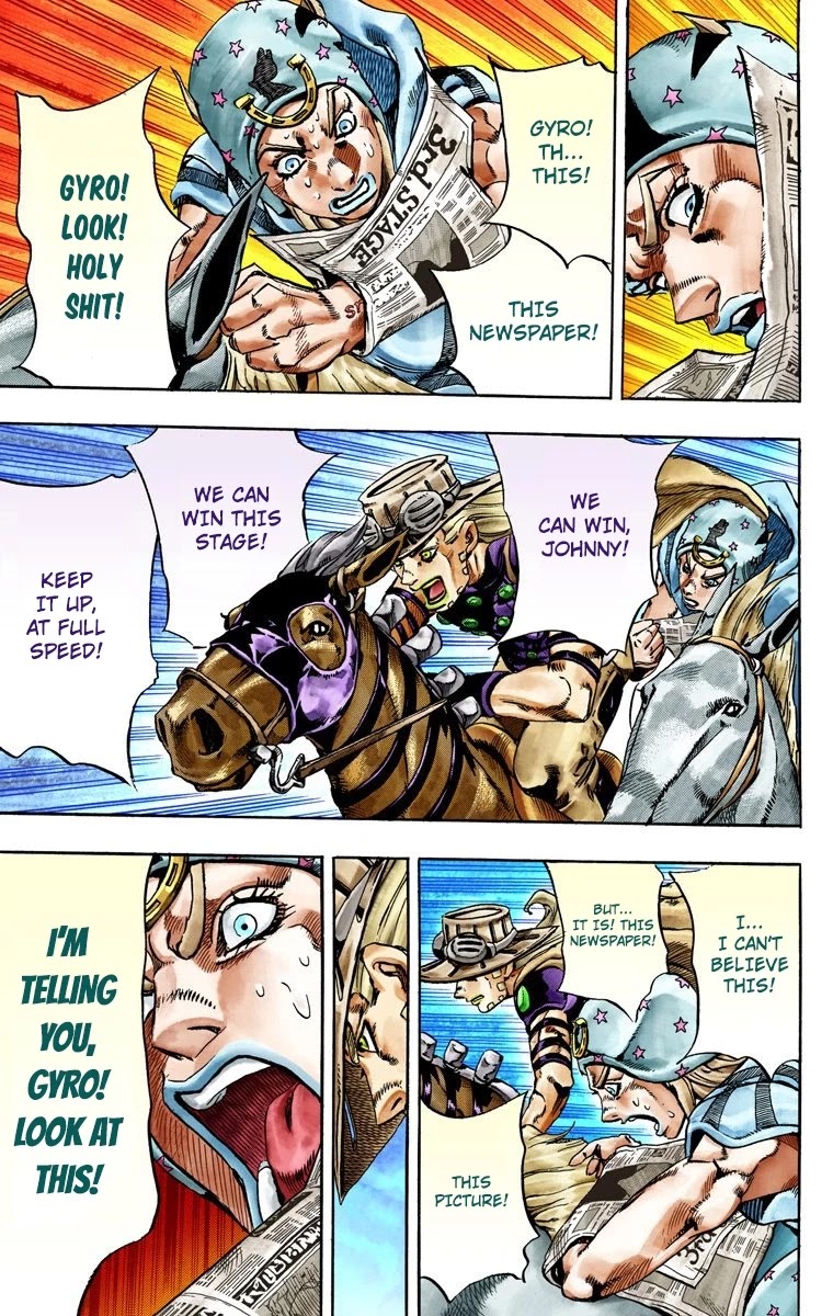 JoJo's Bizarre Adventure Part 7 - Steel Ball Run (Official Colored) Chapter 28 page 8 - Chapter 28: Scary Monsters Part 1