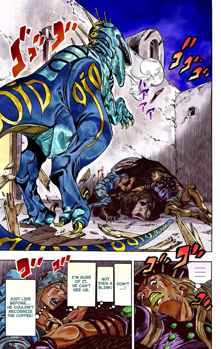 JoJo's Bizarre Adventure Part 7 - Steel Ball Run (Official Colored) Chapter 29 page 18 - Chapter 29: Scary Monsters Part 2