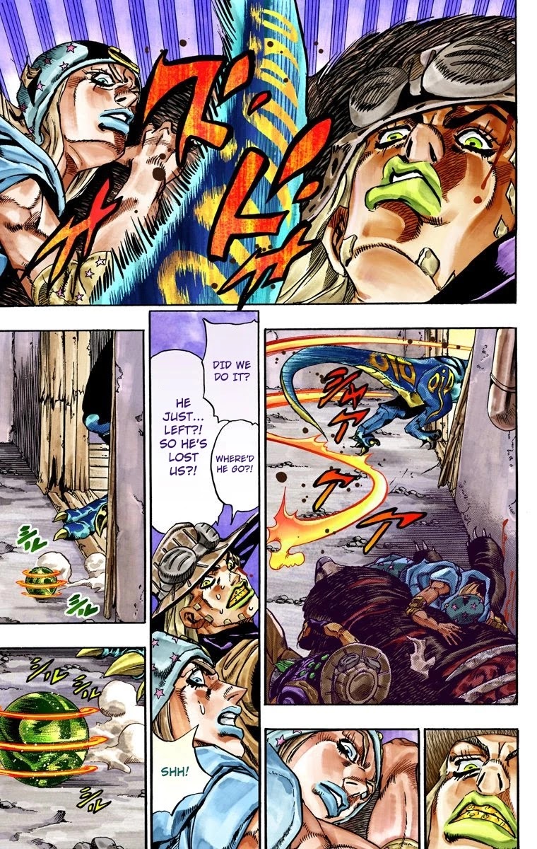 JoJo's Bizarre Adventure Part 7 - Steel Ball Run (Official Colored) Chapter 29 page 22 - Chapter 29: Scary Monsters Part 2