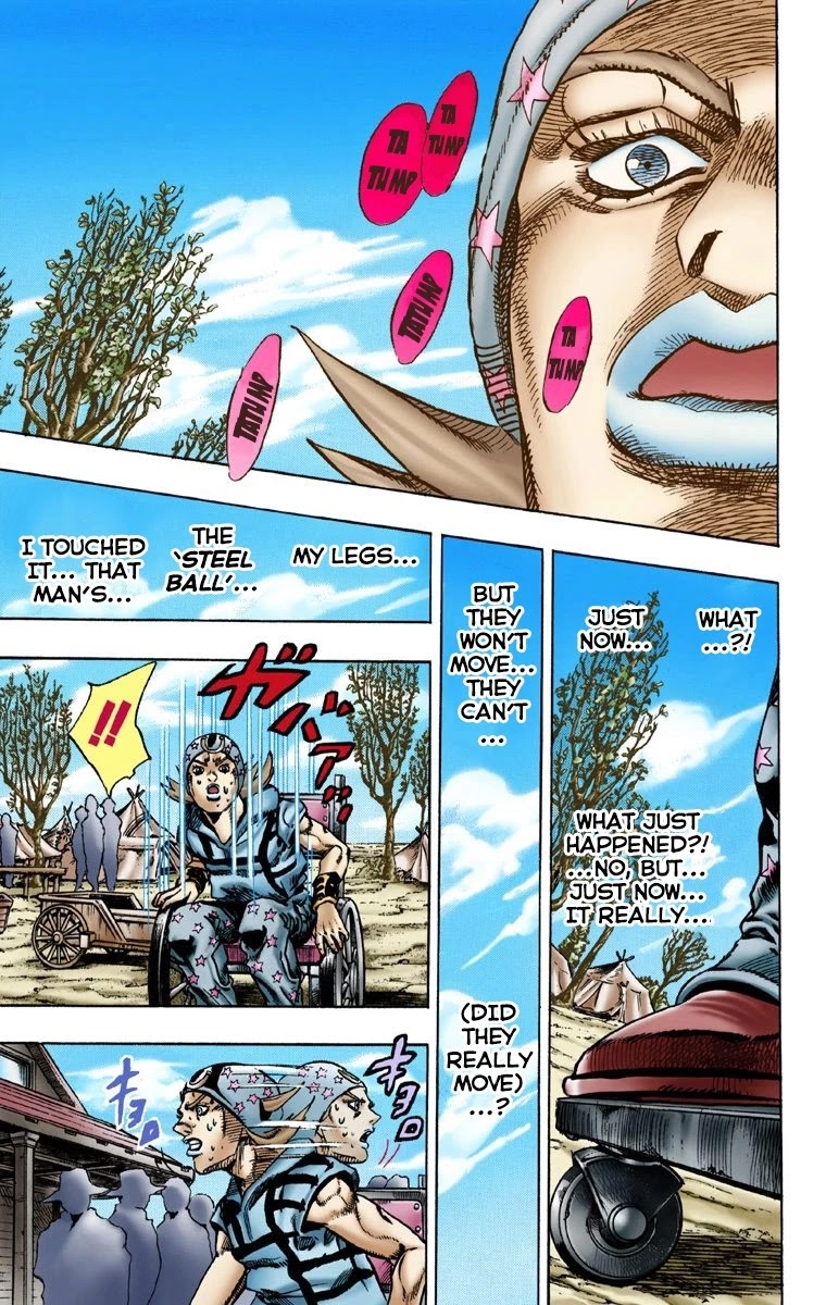 JoJo's Bizarre Adventure Part 7 - Steel Ball Run (Official Colored) Chapter 3 page 22 - Chapter 3: Johnny Joestar