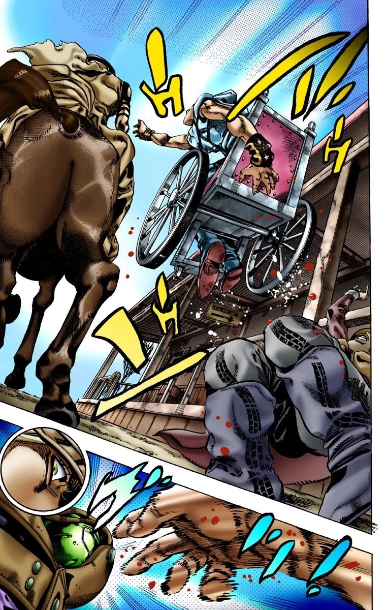 JoJo's Bizarre Adventure Part 7 - Steel Ball Run (Official Colored) Chapter 3 page 27 - Chapter 3: Johnny Joestar