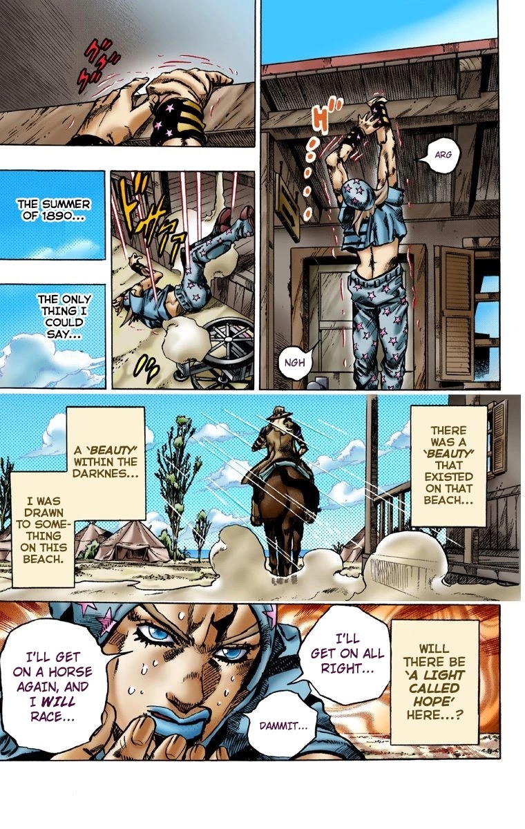 JoJo's Bizarre Adventure Part 7 - Steel Ball Run (Official Colored) Chapter 3 page 31 - Chapter 3: Johnny Joestar