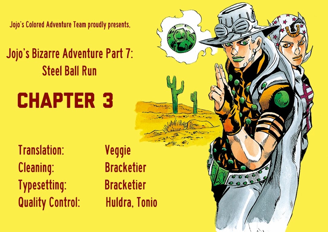 JoJo's Bizarre Adventure Part 7 - Steel Ball Run (Official Colored) Chapter 3 page 32 - Chapter 3: Johnny Joestar