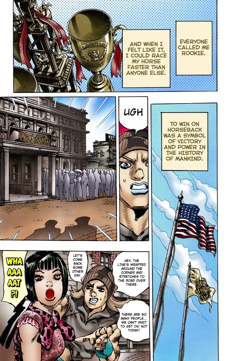 JoJo's Bizarre Adventure Part 7 - Steel Ball Run (Official Colored) Chapter 3 page 6 - Chapter 3: Johnny Joestar