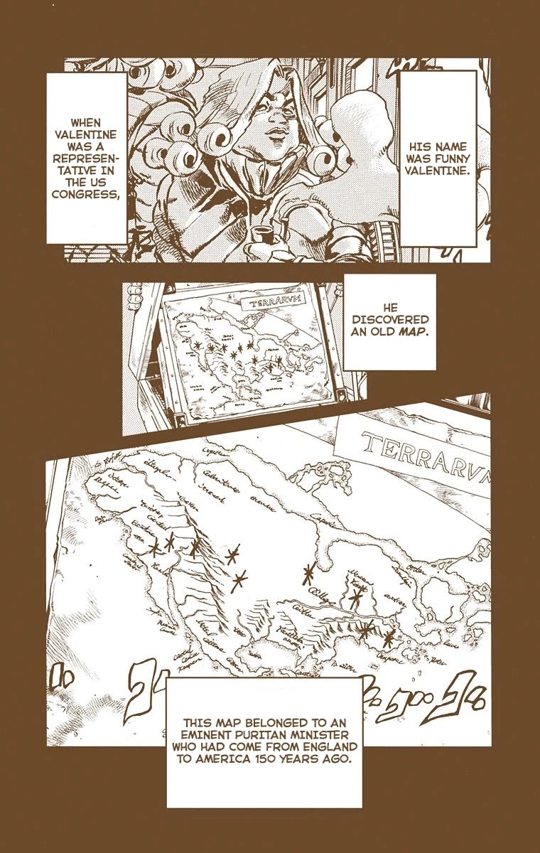 JoJo's Bizarre Adventure Part 7 - Steel Ball Run (Official Colored) Chapter 30.5 page 4 - Chapter 30.5: The Story of F. Valentine