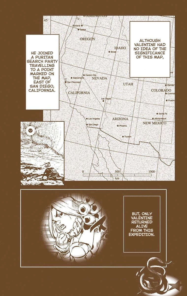 JoJo's Bizarre Adventure Part 7 - Steel Ball Run (Official Colored) Chapter 30.5 page 5 - Chapter 30.5: The Story of F. Valentine