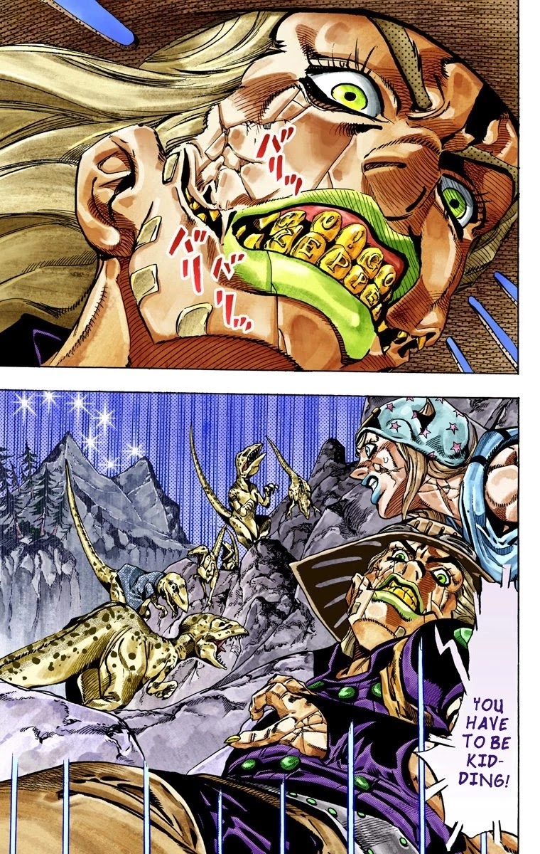 JoJo's Bizarre Adventure Part 7 - Steel Ball Run (Official Colored) Chapter 30 page 33 - Chapter 30: Scary Monsters Part 3
