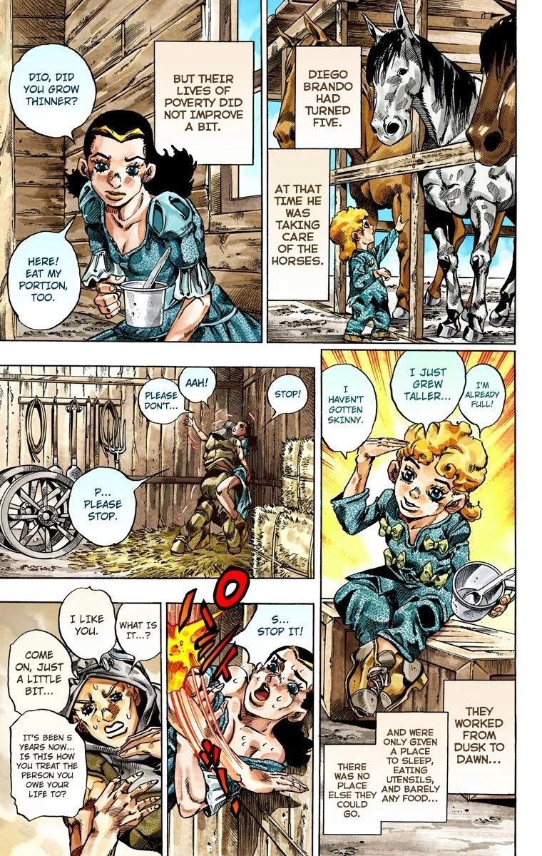 JoJo's Bizarre Adventure Part 7 - Steel Ball Run (Official Colored) Chapter 30 page 8 - Chapter 30: Scary Monsters Part 3