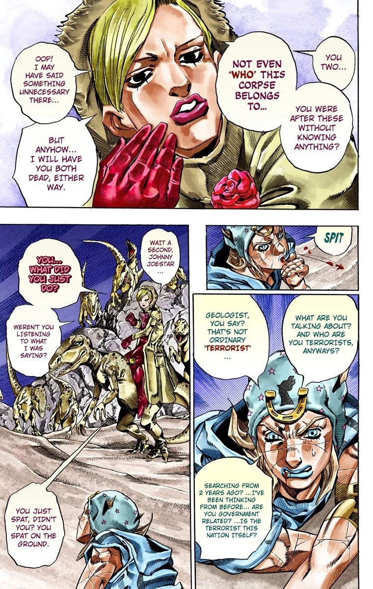 JoJo's Bizarre Adventure Part 7 - Steel Ball Run (Official Colored) Chapter 31 page 14 - Chapter 31: Scary Monsters Part 4