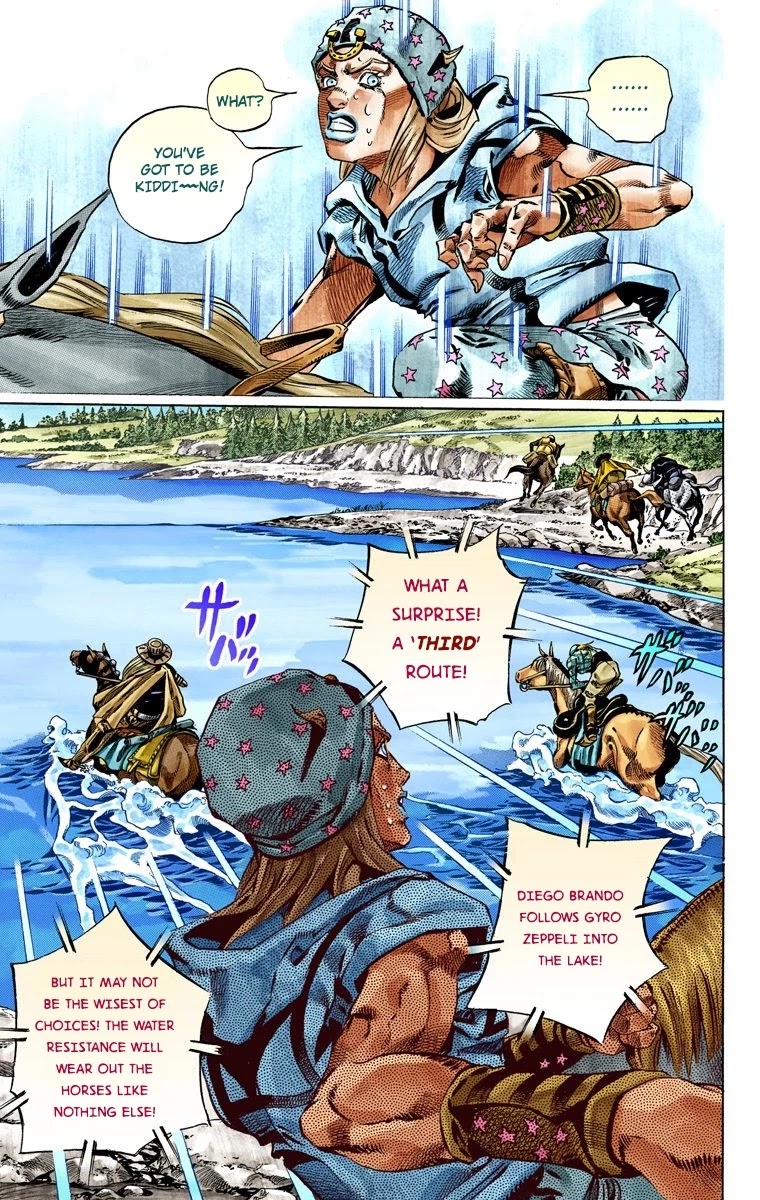 JoJo's Bizarre Adventure Part 7 - Steel Ball Run (Official Colored) Chapter 32 page 10 - Chapter 32: 3rd Stage Goal Canon City