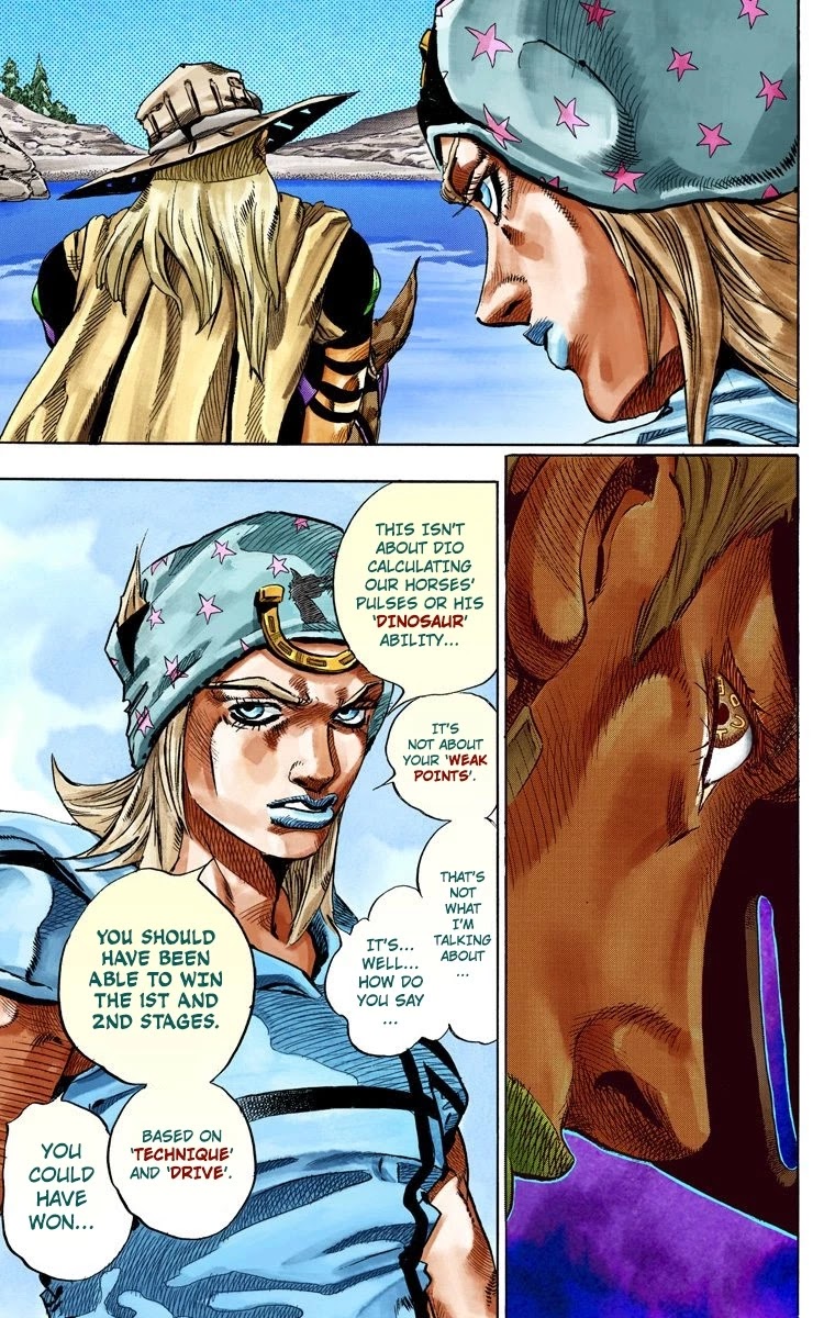JoJo's Bizarre Adventure Part 7 - Steel Ball Run (Official Colored) Chapter 32 page 14 - Chapter 32: 3rd Stage Goal Canon City
