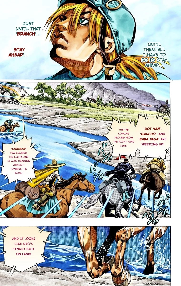 JoJo's Bizarre Adventure Part 7 - Steel Ball Run (Official Colored) Chapter 32 page 24 - Chapter 32: 3rd Stage Goal Canon City