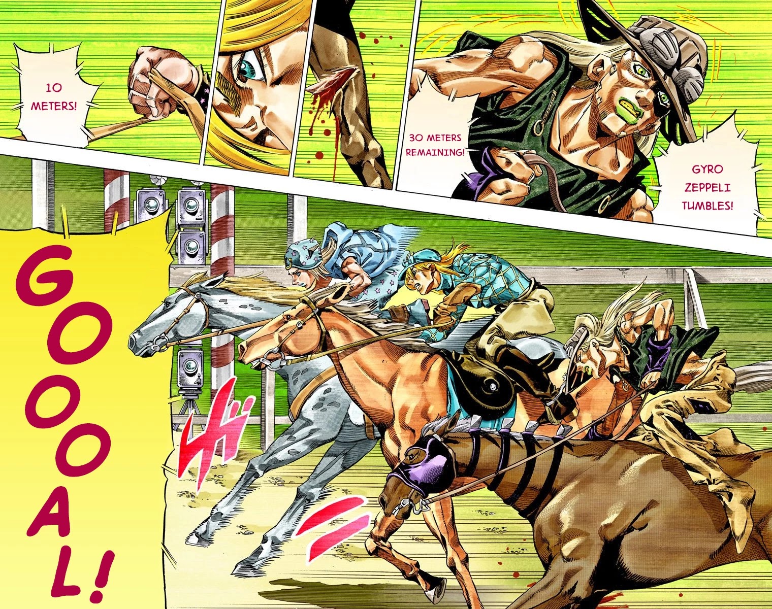 JoJo's Bizarre Adventure Part 7 - Steel Ball Run (Official Colored) Chapter 32 page 35 - Chapter 32: 3rd Stage Goal Canon City