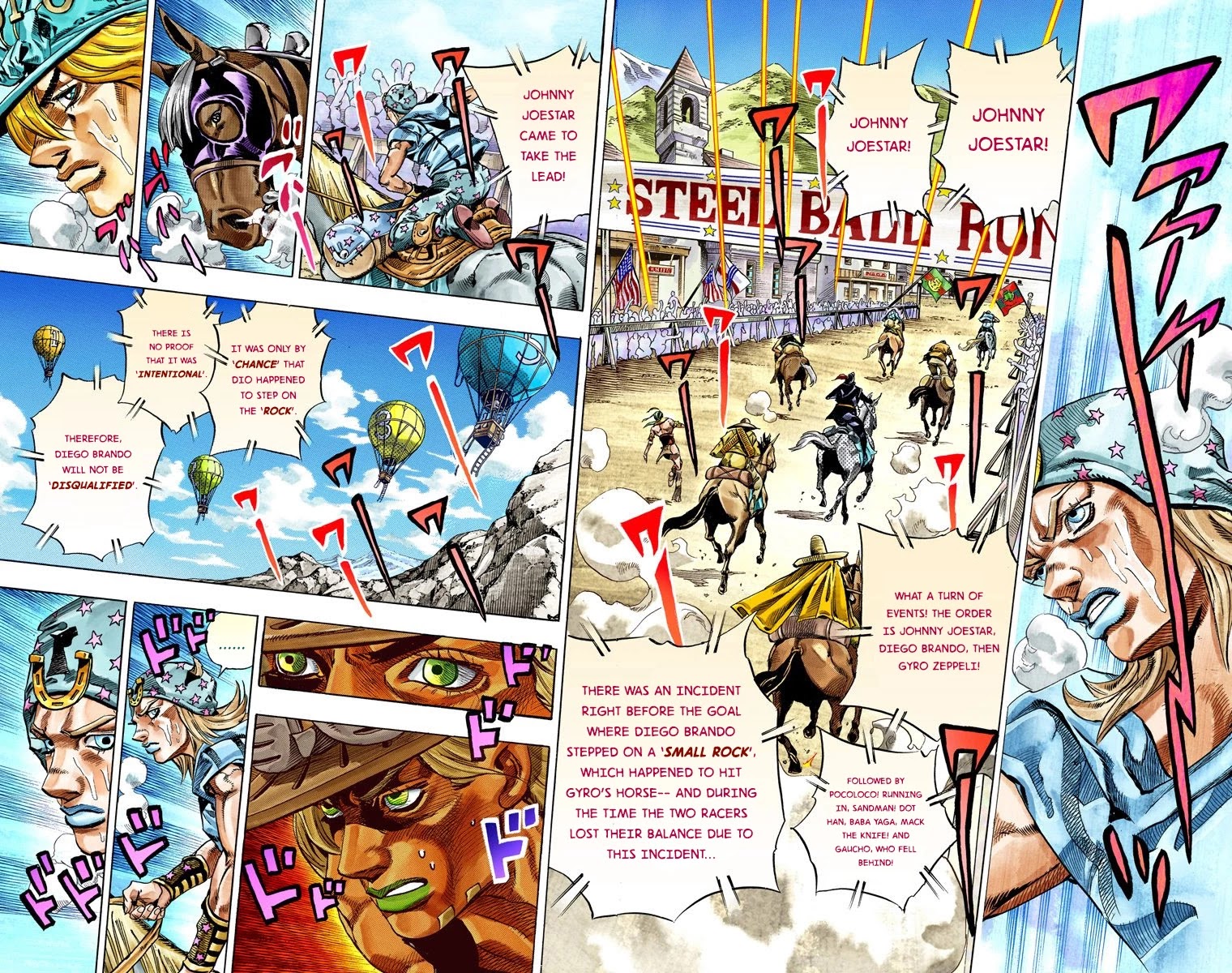 JoJo's Bizarre Adventure Part 7 - Steel Ball Run (Official Colored) Chapter 32 page 36 - Chapter 32: 3rd Stage Goal Canon City