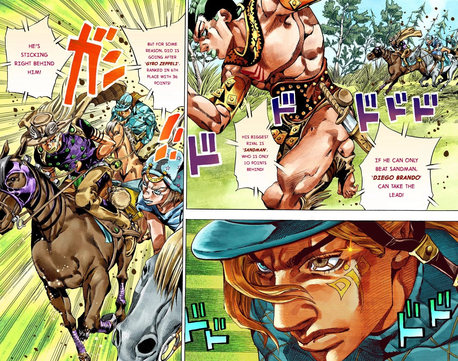 JoJo's Bizarre Adventure Part 7 - Steel Ball Run (Official Colored) Chapter 32 page 4 - Chapter 32: 3rd Stage Goal Canon City