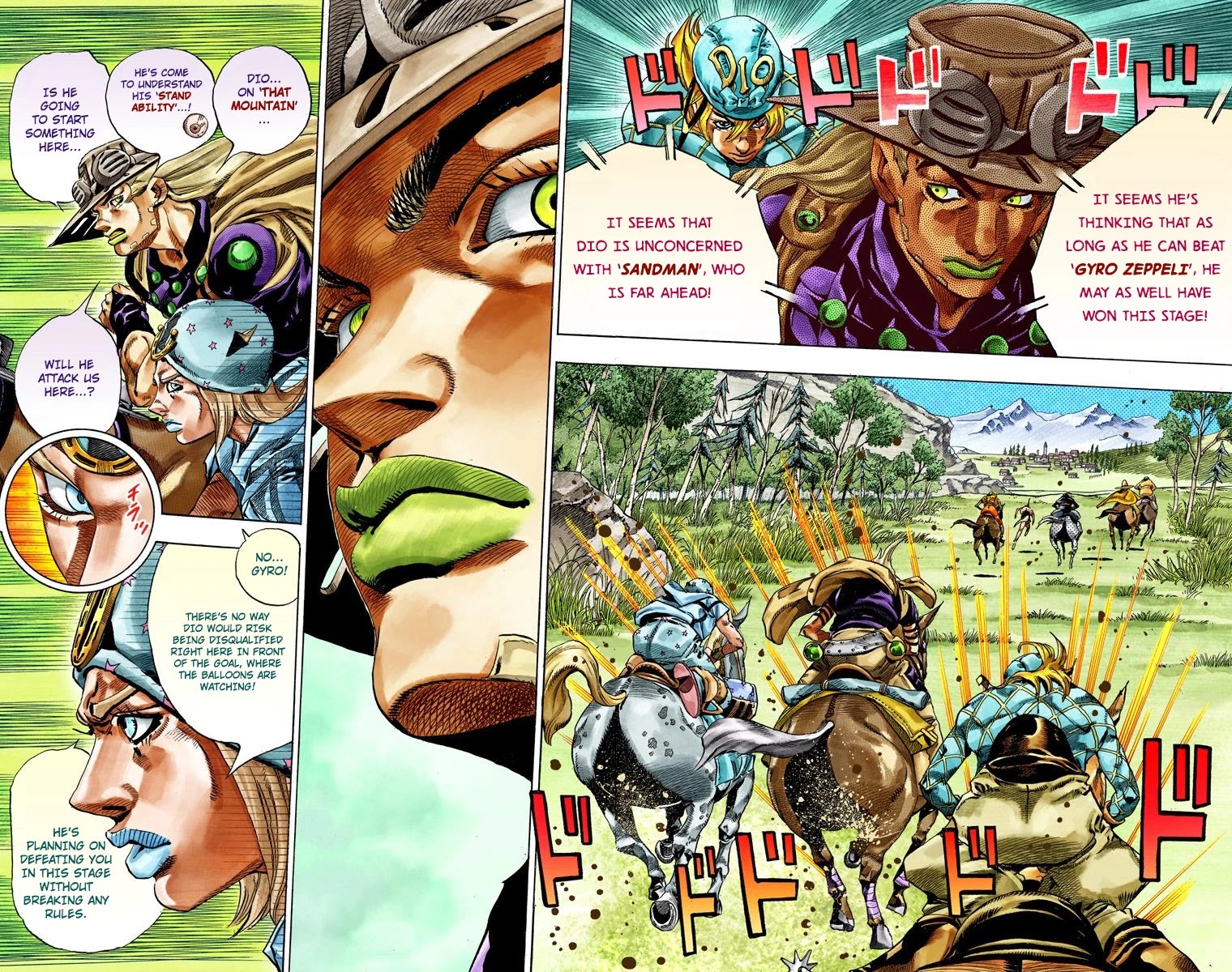 JoJo's Bizarre Adventure Part 7 - Steel Ball Run (Official Colored) Chapter 32 page 5 - Chapter 32: 3rd Stage Goal Canon City