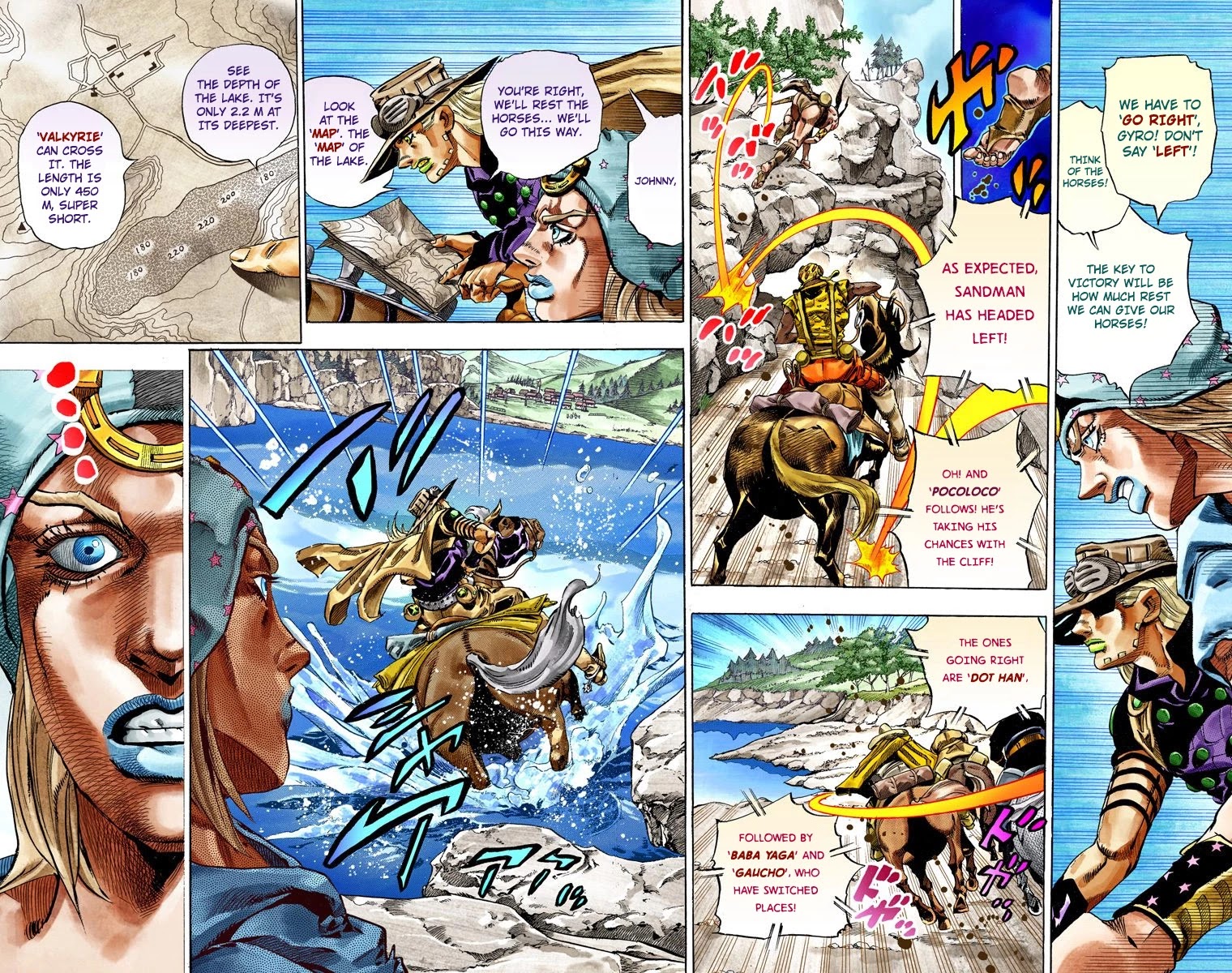 JoJo's Bizarre Adventure Part 7 - Steel Ball Run (Official Colored) Chapter 32 page 8 - Chapter 32: 3rd Stage Goal Canon City