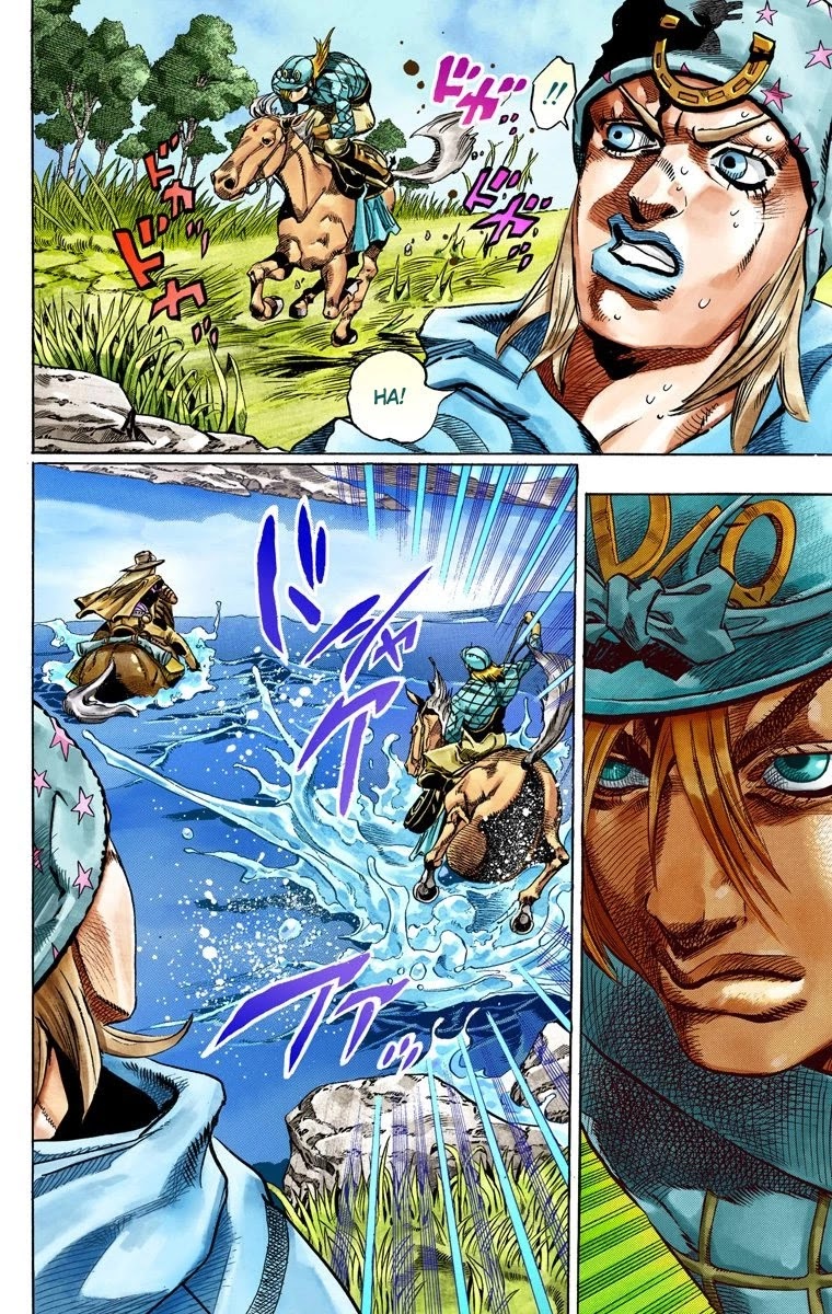 JoJo's Bizarre Adventure Part 7 - Steel Ball Run (Official Colored) Chapter 32 page 9 - Chapter 32: 3rd Stage Goal Canon City