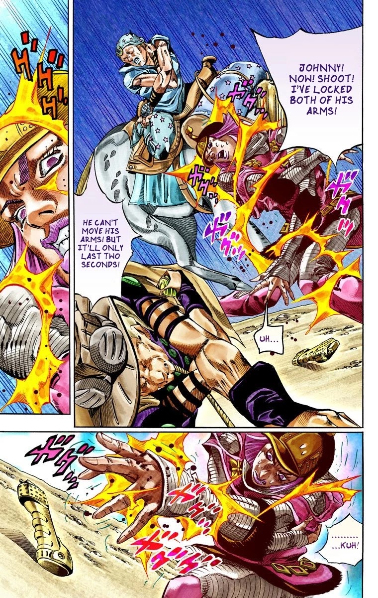JoJo's Bizarre Adventure Part 7 - Steel Ball Run (Official Colored) Chapter 33 page 16 - Chapter 33: The True Man's World Part 1