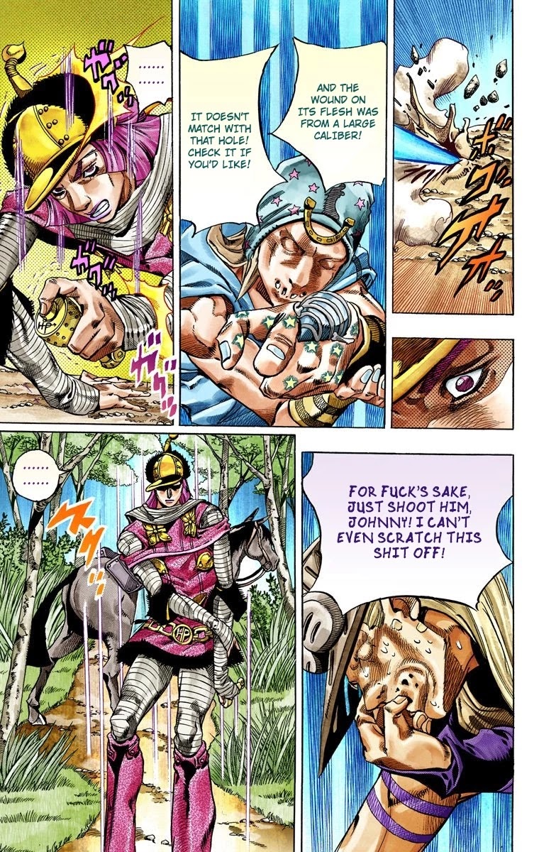 JoJo's Bizarre Adventure Part 7 - Steel Ball Run (Official Colored) Chapter 33 page 18 - Chapter 33: The True Man's World Part 1