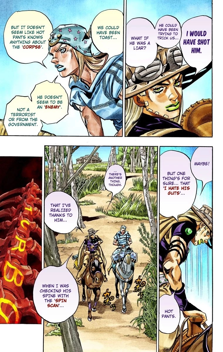 JoJo's Bizarre Adventure Part 7 - Steel Ball Run (Official Colored) Chapter 33 page 22 - Chapter 33: The True Man's World Part 1